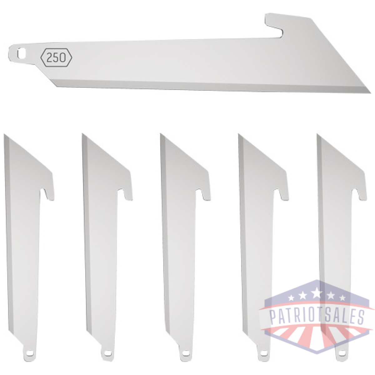 Rru256c. Jpg - outdoor edge 2. 5" utility - blade pack 6 ss blades - rru256c