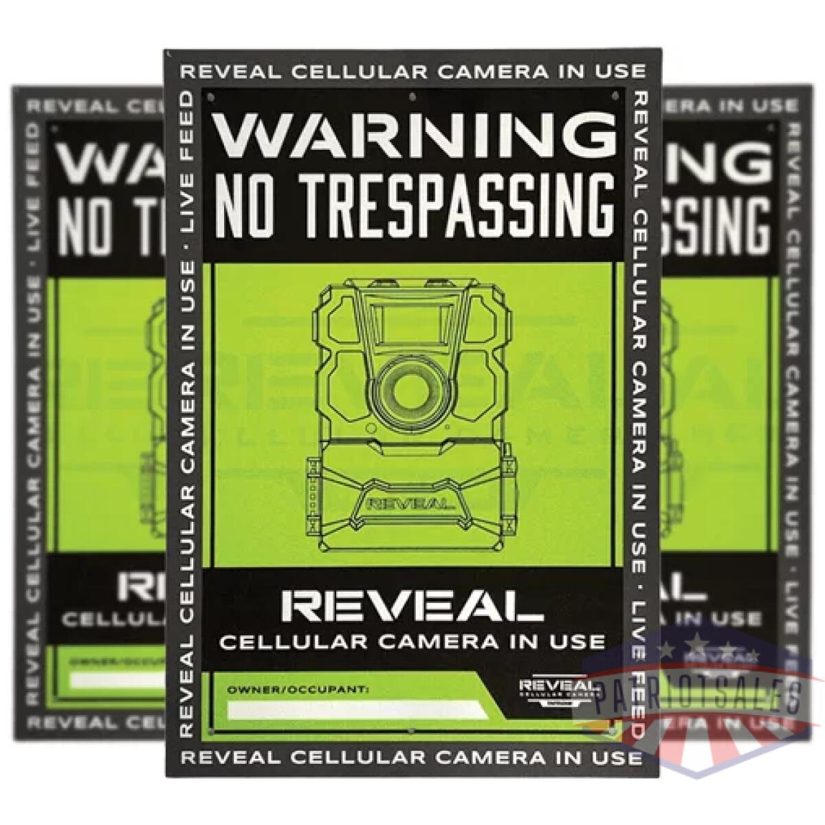 S3. Webp - tactacam reveal no trespassing - sign 3pk - s3