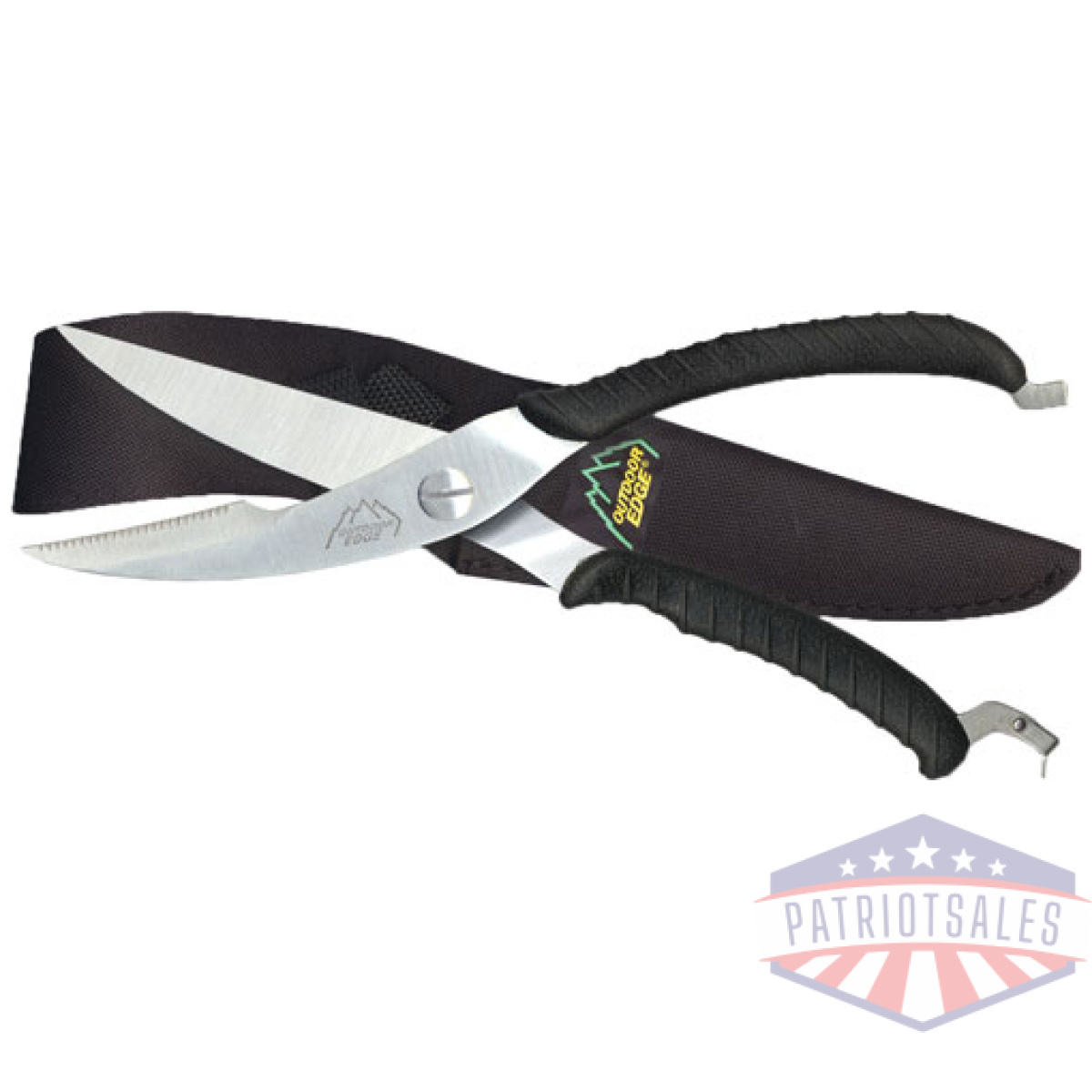 Sc100. Jpg - outdoor edge game shears - 3. 5" s/s black w/nylon sheath - sc100