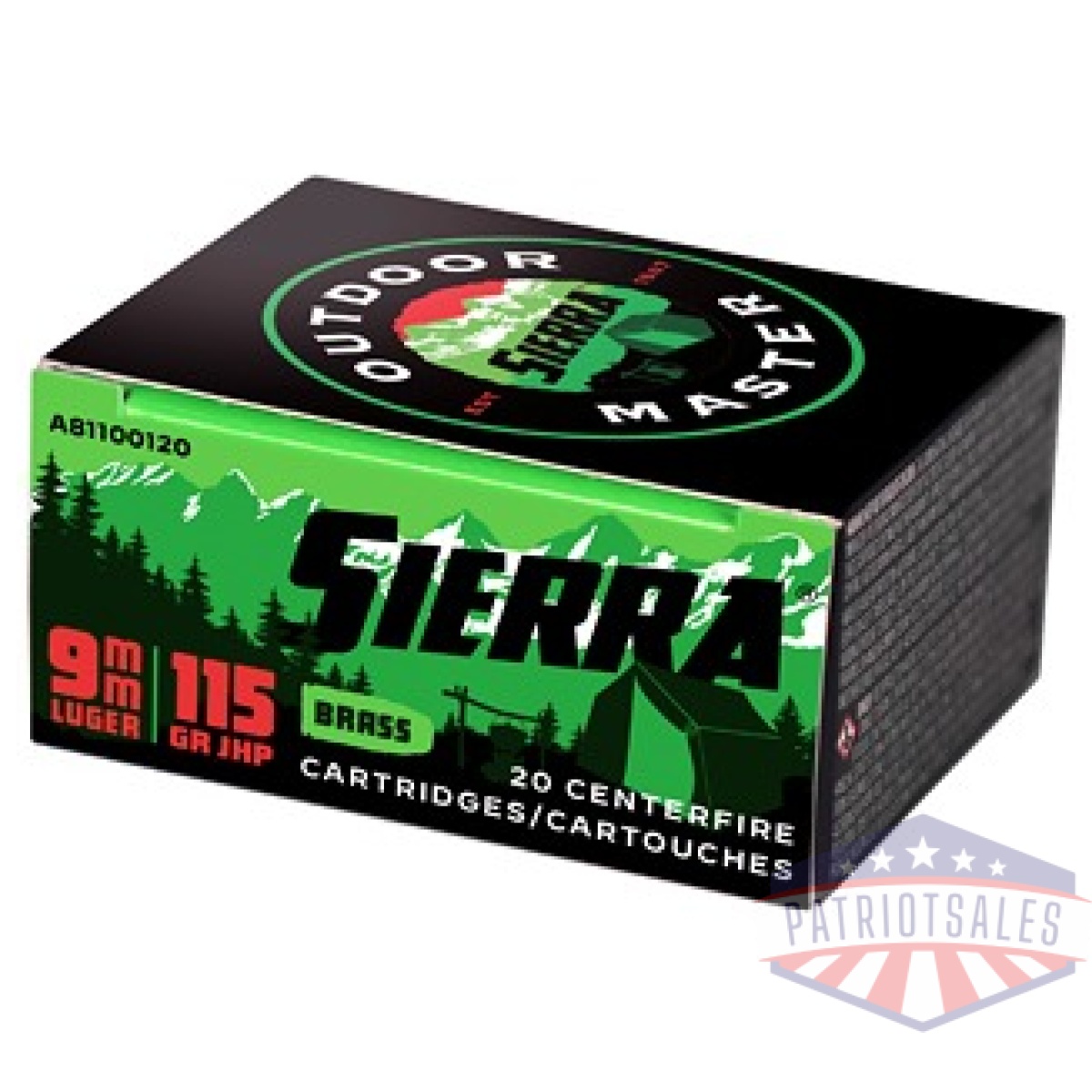 Siera81100120_1. Jpg - sierra otdmst 9mm 115gr jhp 20/200 - siera81100120 1