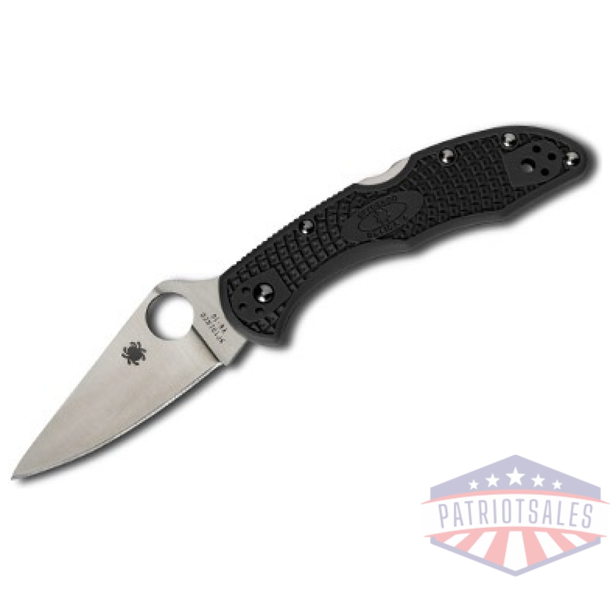 Spyc11fpbk_1. Jpg - spyderco delica4 blk ffg plainedge - spyc11fpbk 1