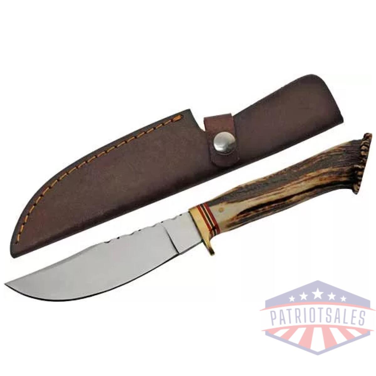 Ss7030. Webp - szco steel stag 5" stag hunter - deer antler handle ss blade - ss7030