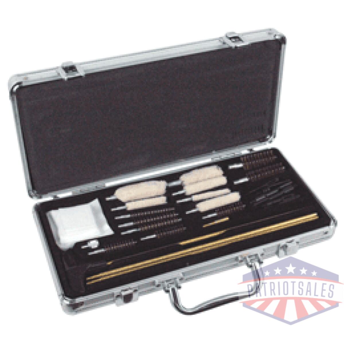 Uac102. Gif - hoppes deluxe gun cleaning kit - brass rod 31pc w/aluminum box - uac102