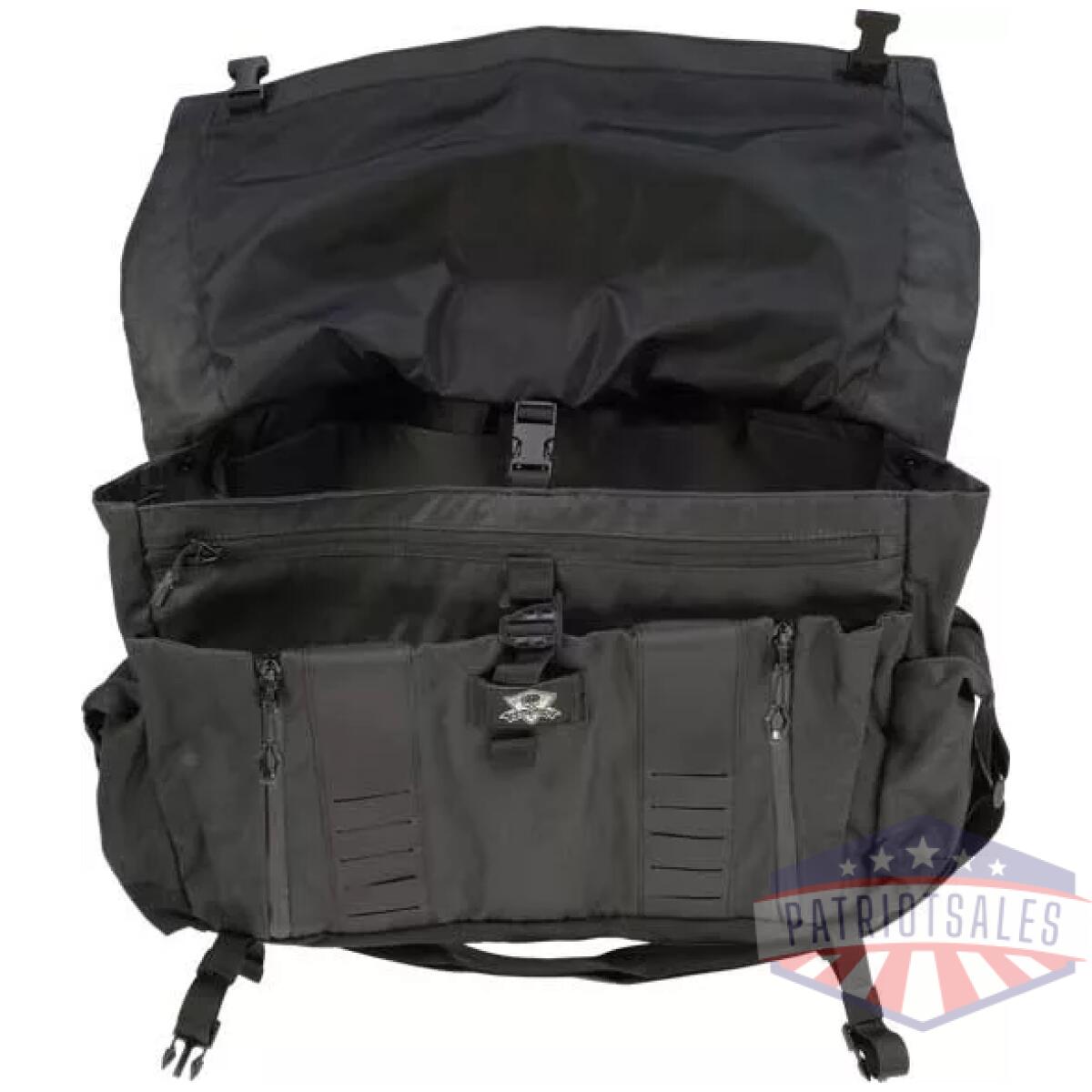 Zgtg5906blk_front. Webp - grey ghost gear wanderer bag - 2. 0 waxed canvas black - zgtg5906blk front