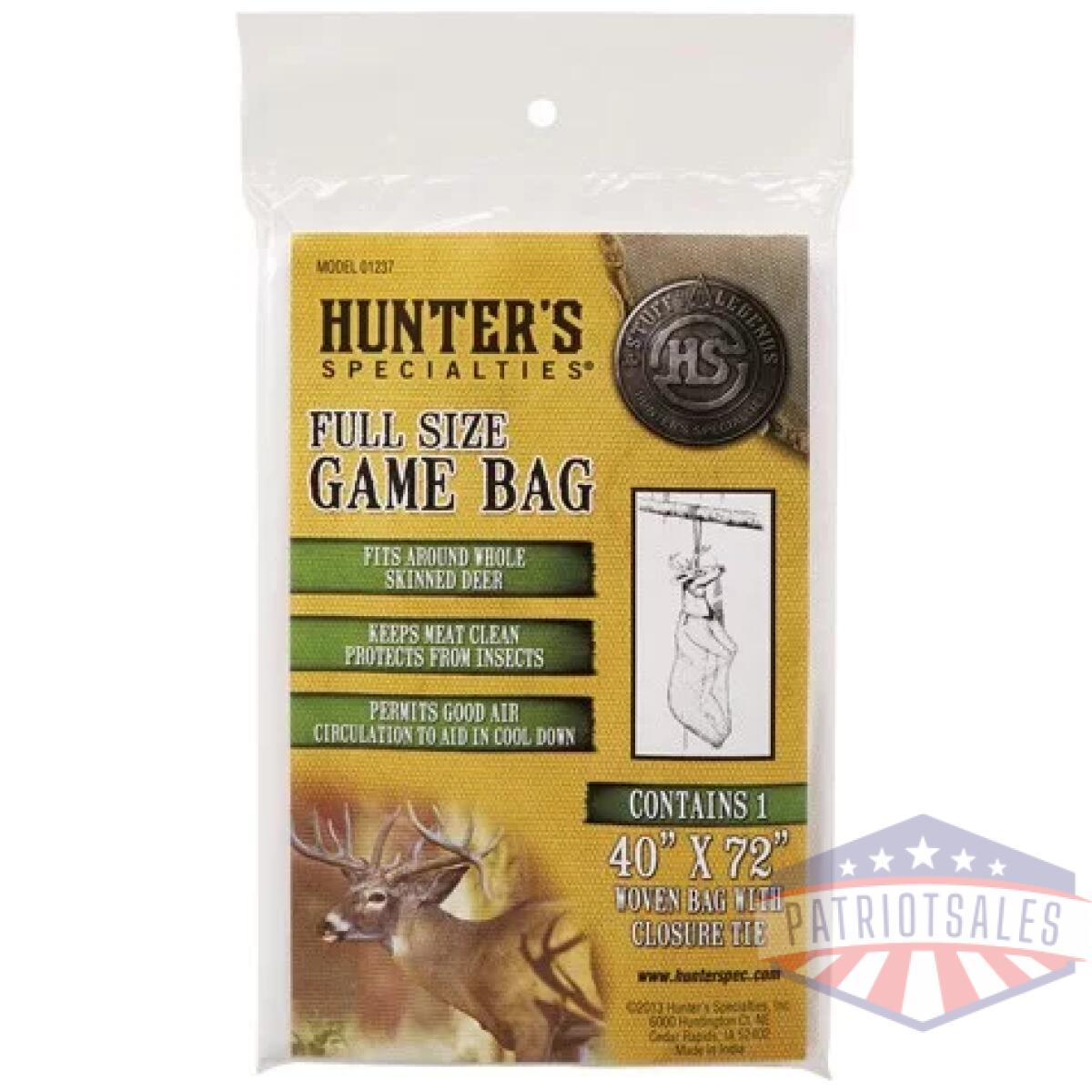 01237-1. Webp - hs field dressing game bag - deer size 40"x72" - 01237 1