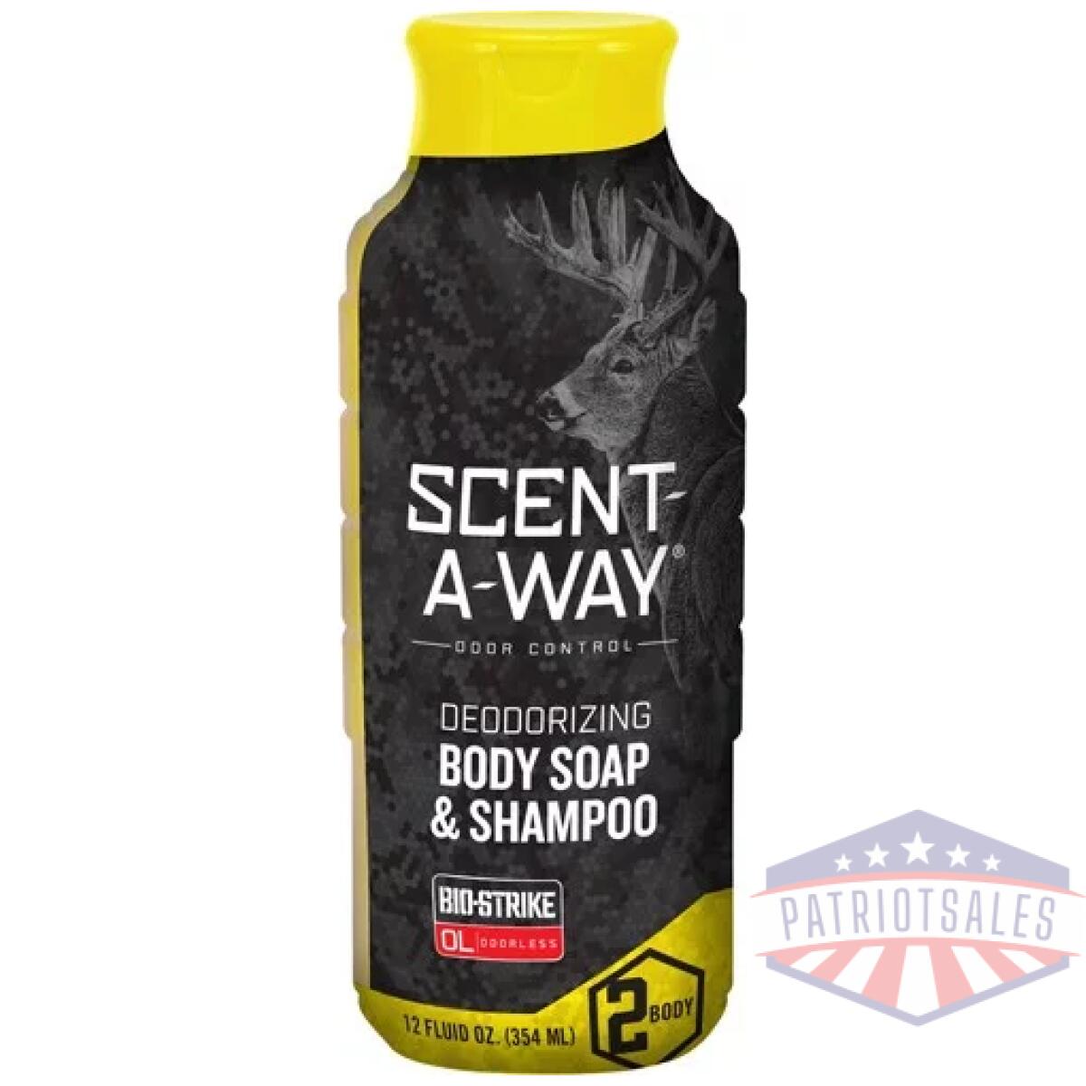 100089. Webp - hs body wash & shampoo - scent-a-way bio-strike 12oz - 100089