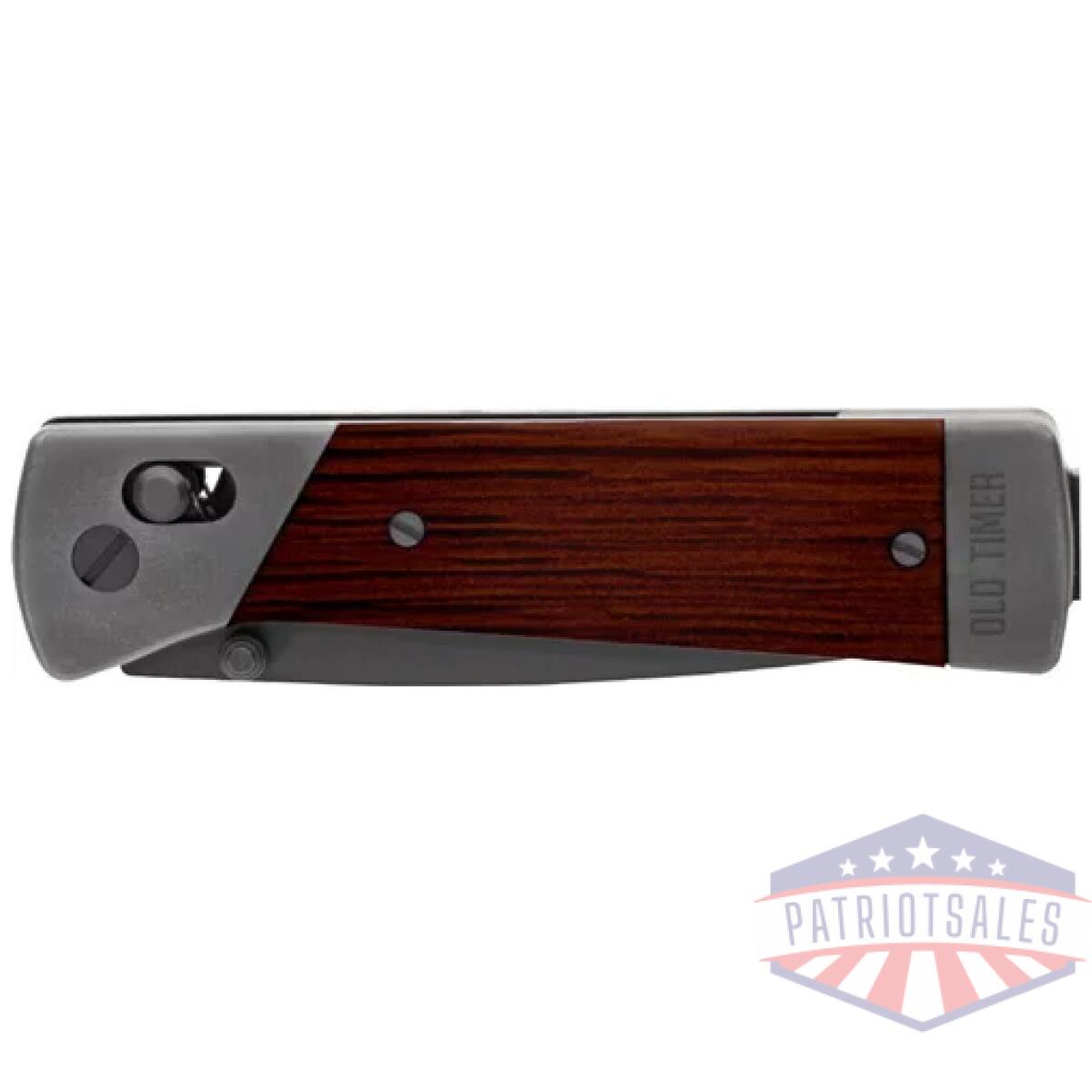 1203146_closed. Webp - old timer knife frontier pivot - lock 3. 1" folder rosewood - 1203146 closed