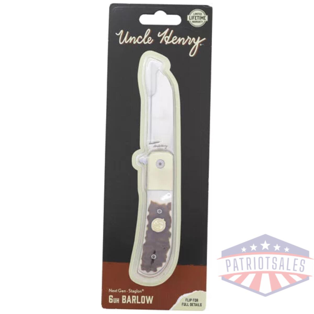 1205107_pkg. Webp - uncle henry knife next gen - staglon 2. 7" folder wharnclife - 1205107 pkg