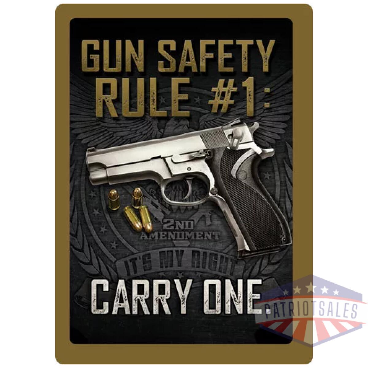 1461. Webp - rivers edge sign 12"x17" - "gun safety" - 1461