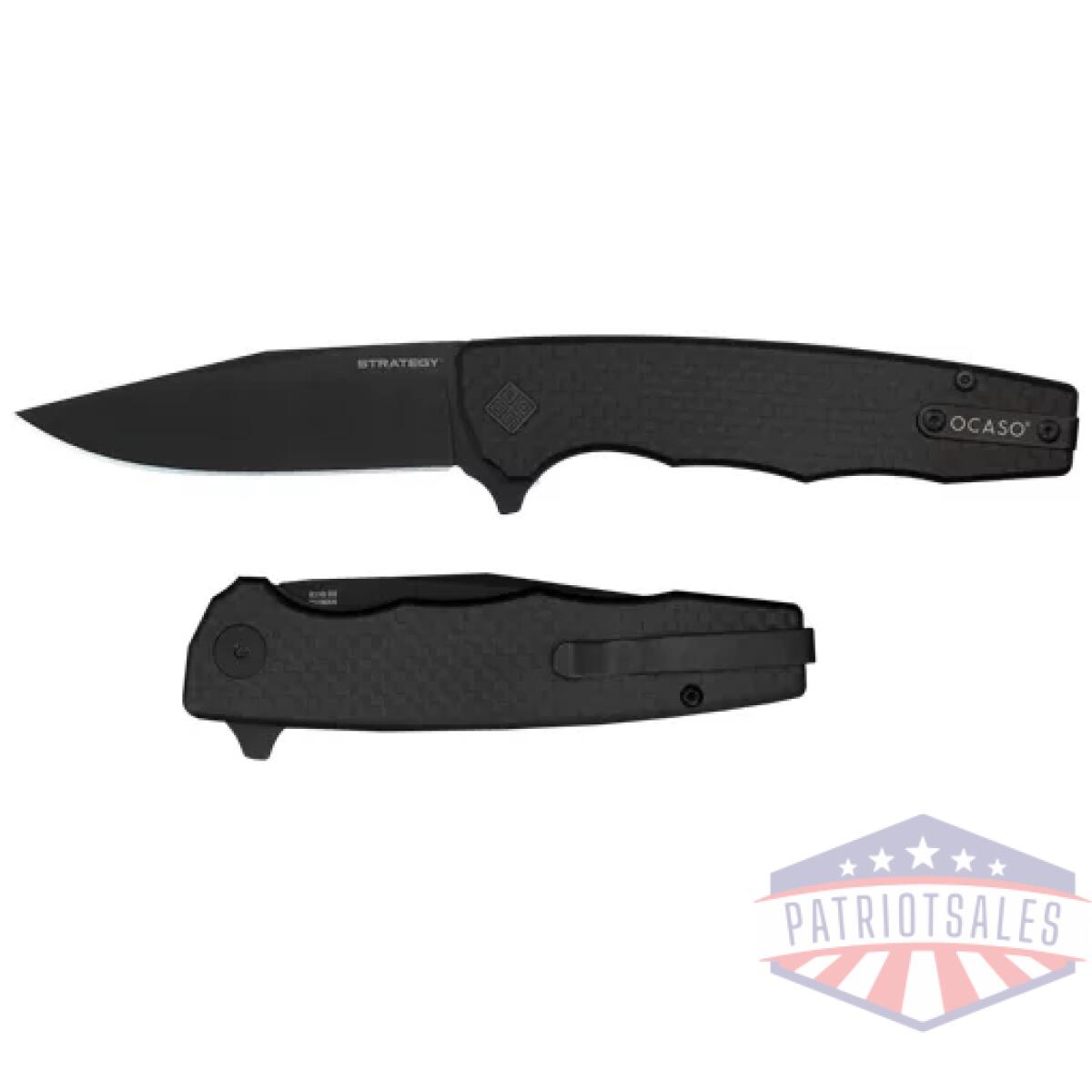 29bcb. Webp - ocaso knives strategy 3. 5" fld - carbon fiber/g-10 black d2 - 29bcb