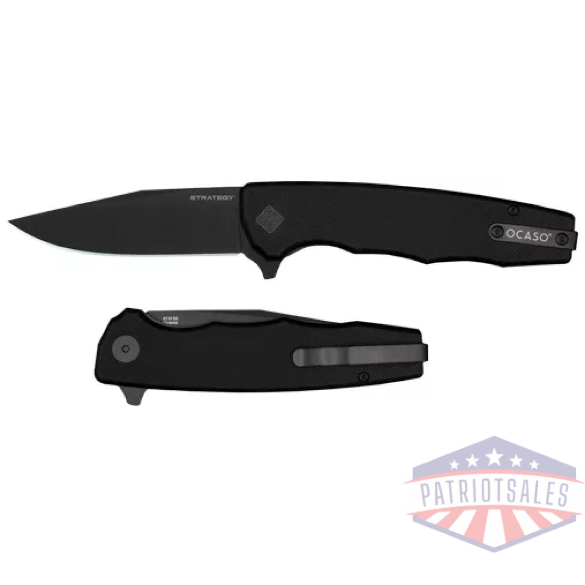 29bgb. Webp - ocaso knives strategy 3. 5" fld - black g-10/black pvd d2 - 29bgb