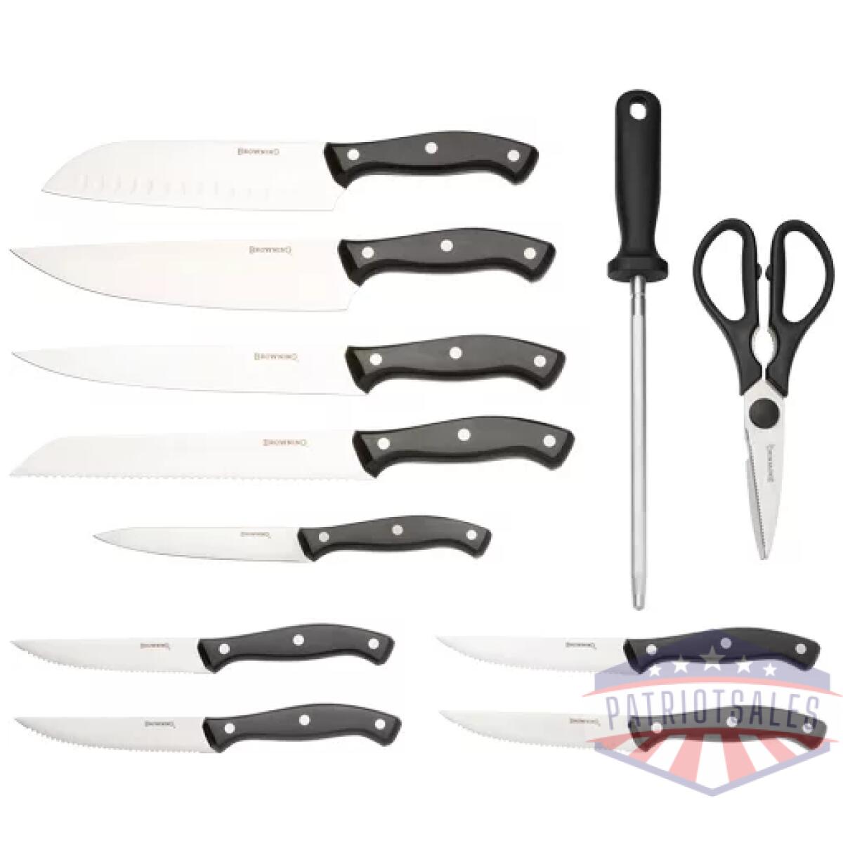 3220536b_contents. Webp - browning knife kitchen set w/ - butcher block - 3220536b contents