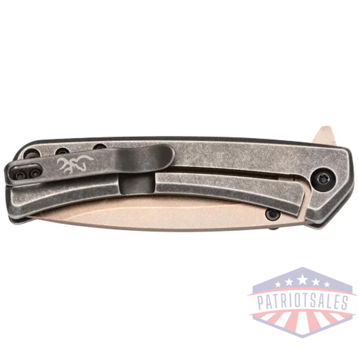 3220544_closed. Webp - browning knife jericho 3" fldr - copper wash/buckmark d2 - 3220544 closed