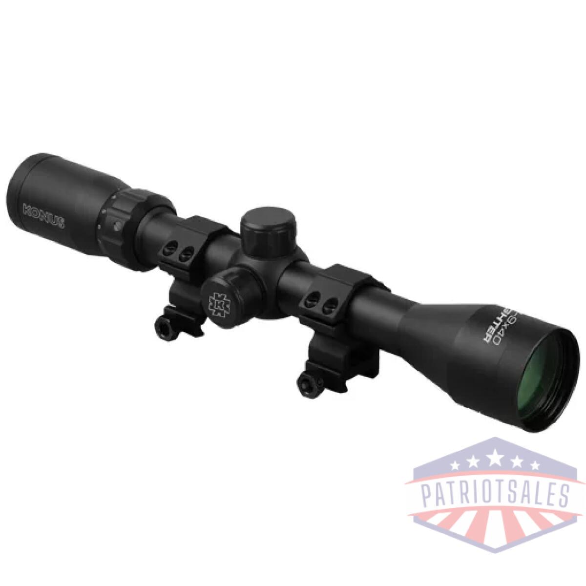 7352. Webp - konus scope fighter 3-9x40 - w/rings - 7352