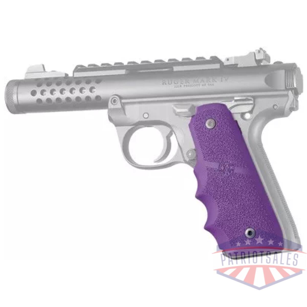 79086. Webp - hogue grips ruger 22/45 mkiv - rubber grips/finger groove pur - 79086