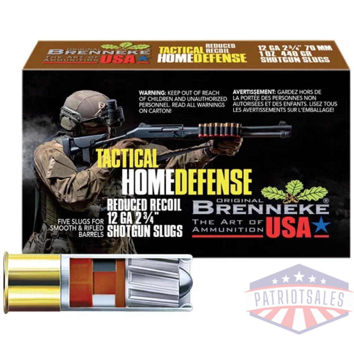 A1205126_1. Webp - brenneke usa reduced recoil - 12ga 2. 75" 1oz slug 5rd 50bx/c - a1205126 1