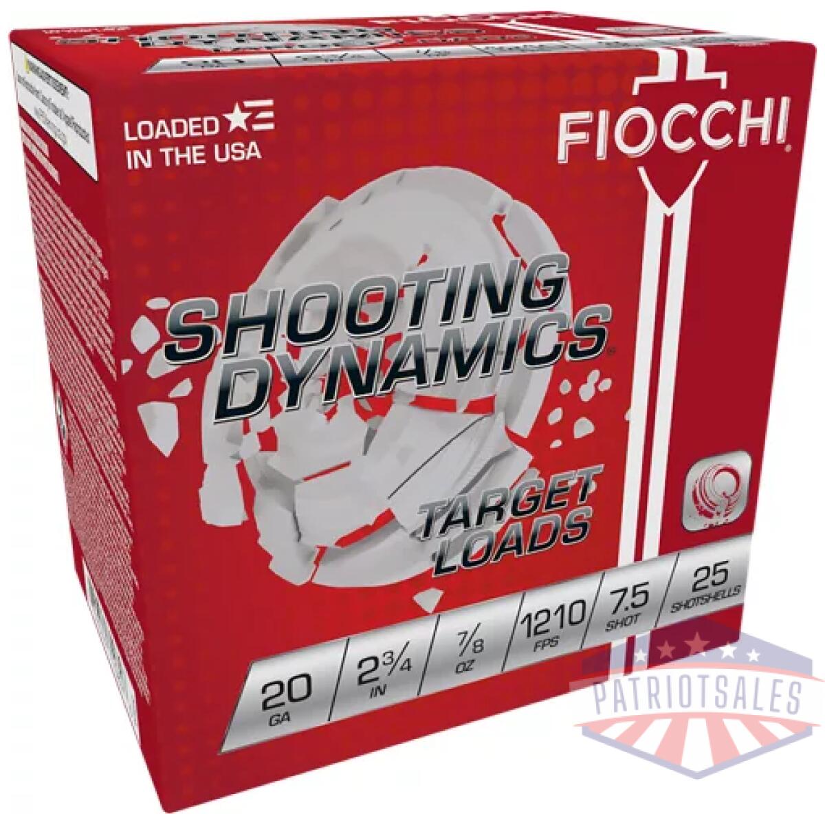 A20sd75. Webp - fiocchi 20ga 2. 75" 7/8oz #7. 5 - 1210fps 250rd case lot - a20sd75