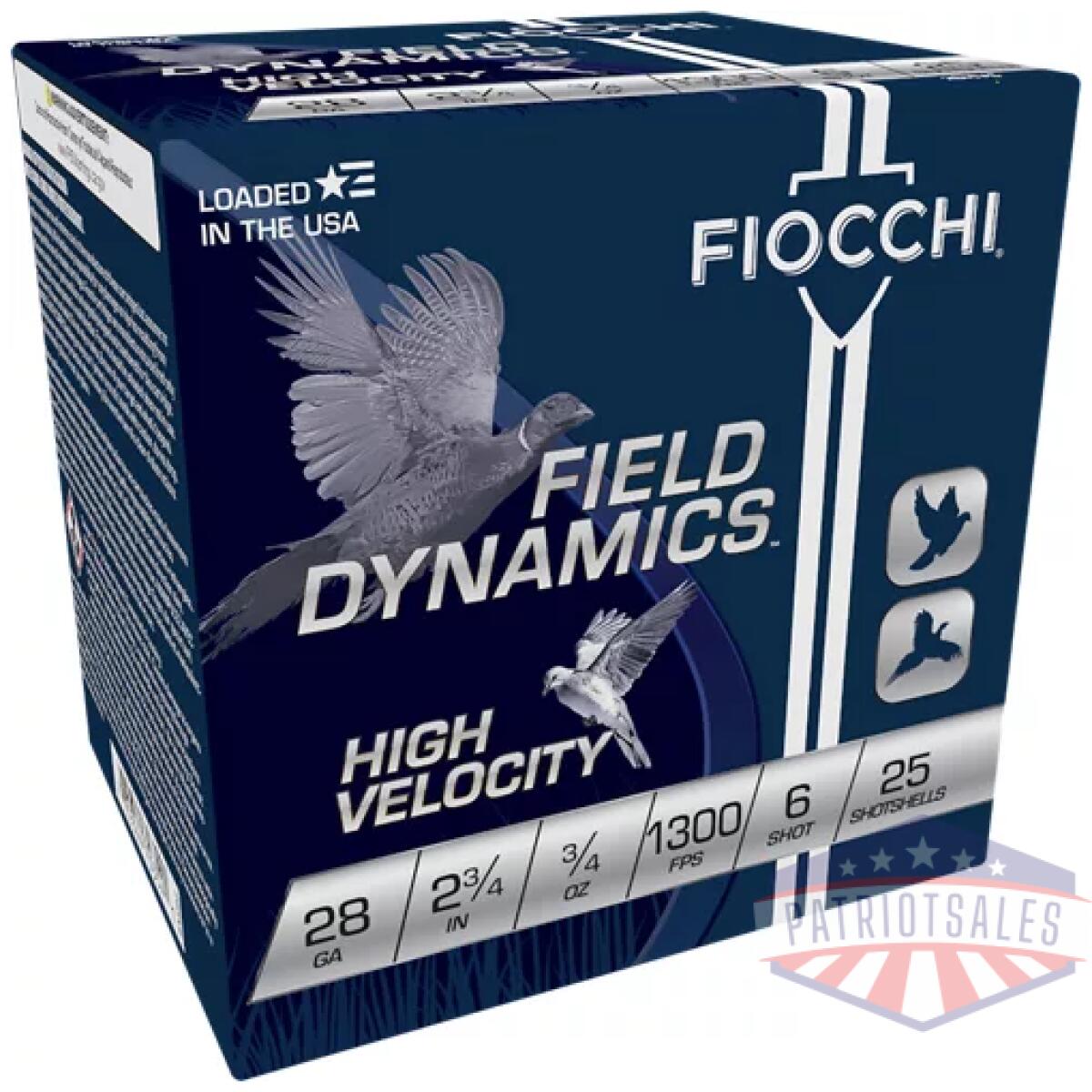 A28hv6. Webp - fiocchi 28ga 2. 75" 3/4oz #6 - 1300fps 25rd 10bx/cs - a28hv6