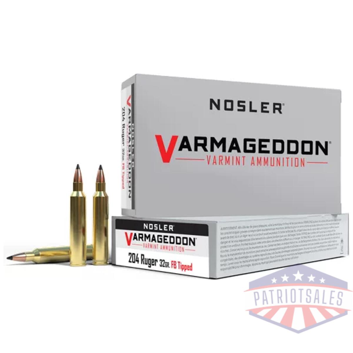 A65115. Webp - nosler varmageddon 204 ruger - 32gr fbt 20rd 20bx/cs - a65115