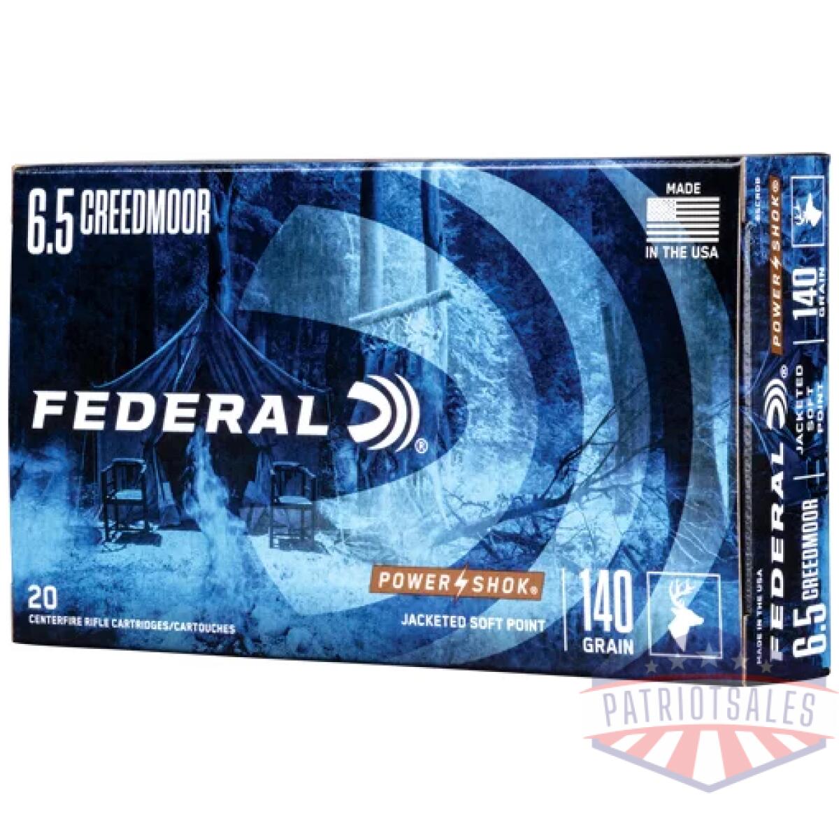 A65crdb. Webp - federal power-shok 6. 5 cm - 140gr sp 20rd 10bx/cs - a65crdb