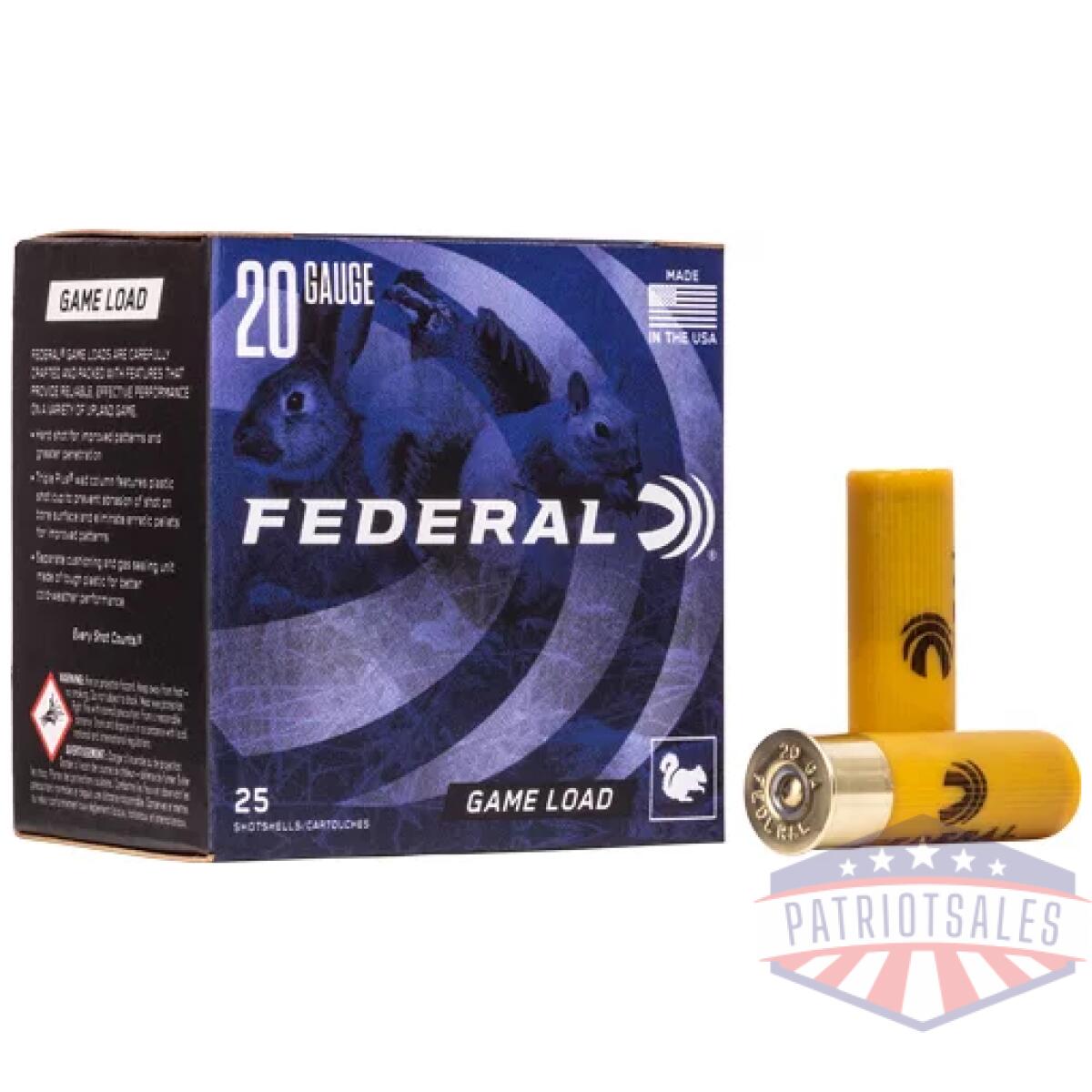 Ah2006. Webp - federal game load 20ga 2. 75" - 7/8oz #6 1210fps 250rd case - ah2006