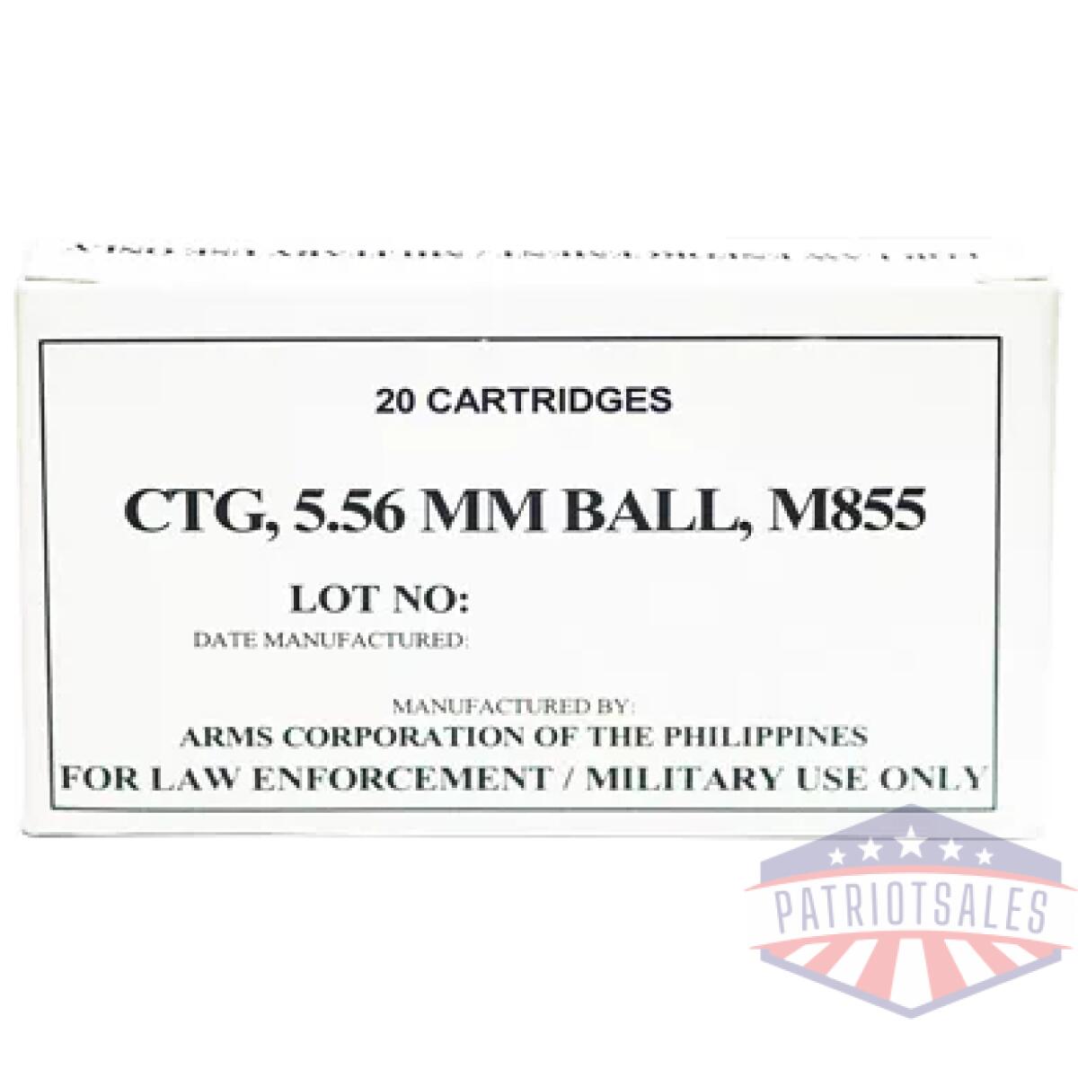 Arm50173_1-7. Webp - armscor 556nato 62gr m855 20/1000 - arm50173 1 7