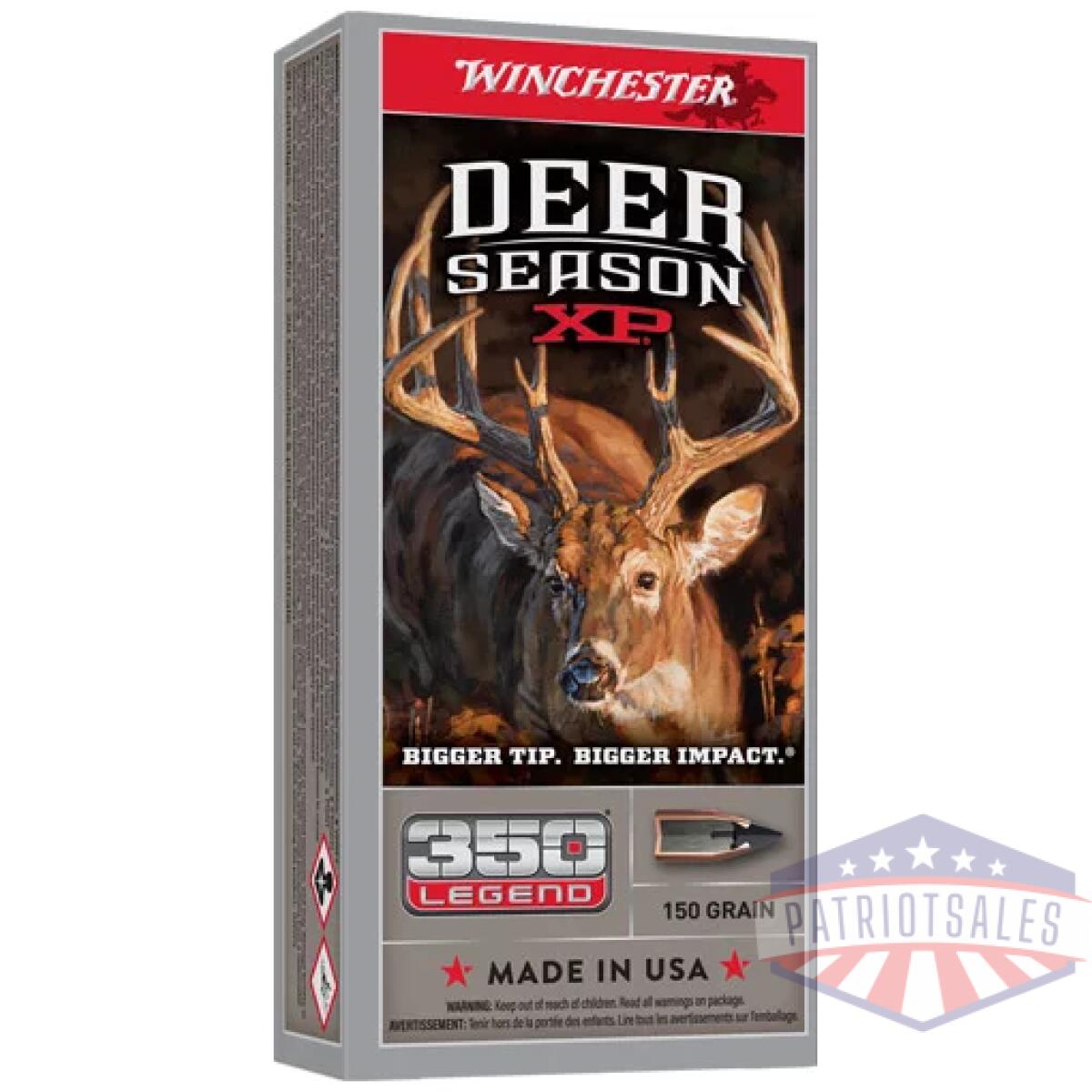 Ax350ds_1. Webp - winchester deer xp 350 legend - 150gr extreme pt 20rd 10bx/cs - ax350ds 1