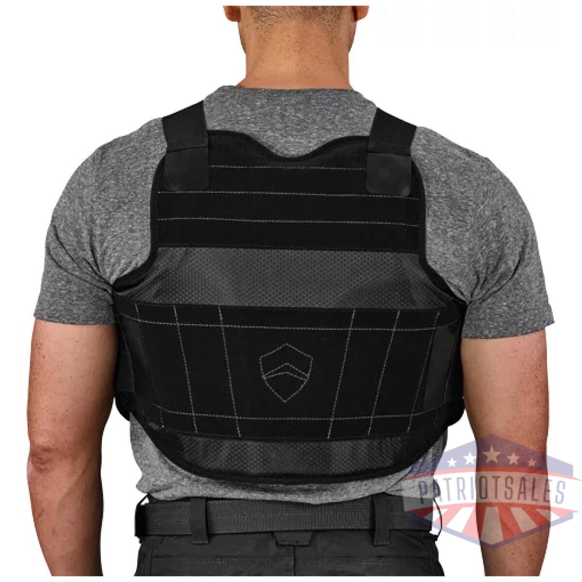 Bs52005b2xl_back. Webp - bulletsafe concealable blltprf - vest xx-lrg black w/cls armor - bs52005b2xl back