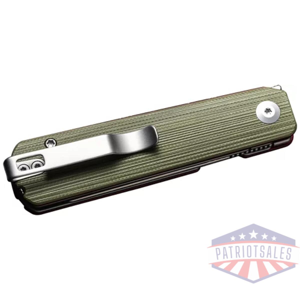 C21004b1_closed. Webp - civivi knife sendy 2. 83" - milled green/red g-10 satin - c21004b1 closed