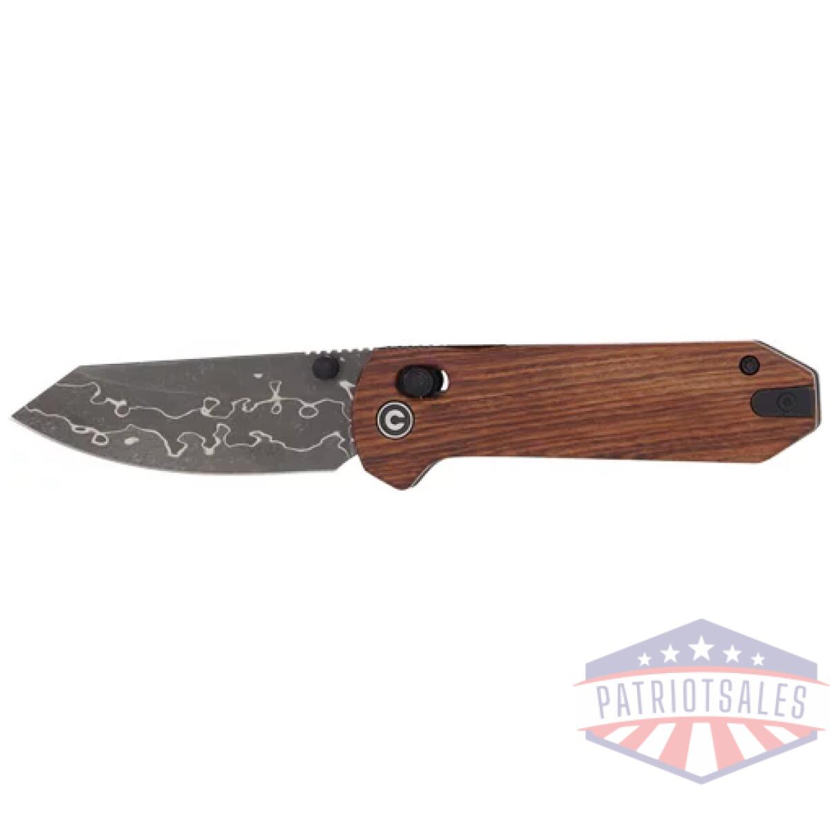 C23073bds1. Webp - civivi knife yonder 2. 88" - guibourtia wood/damascus blade - c23073bds1