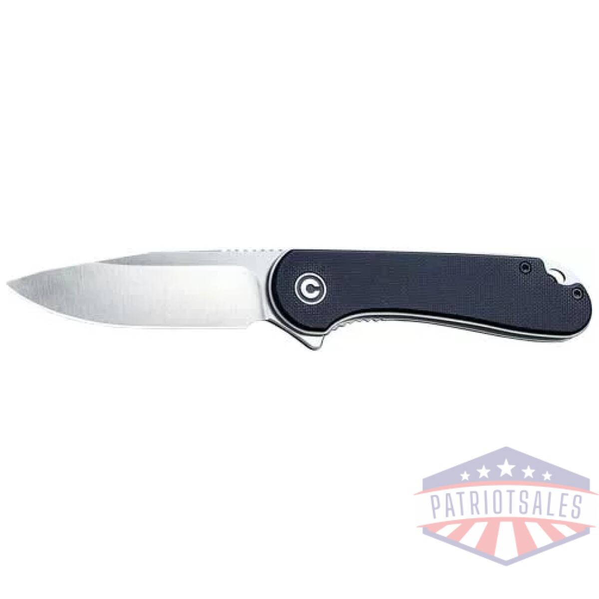 C907a. Webp - civivi knife elementum 2. 96" - black g10/satin d2 liner lock - c907a