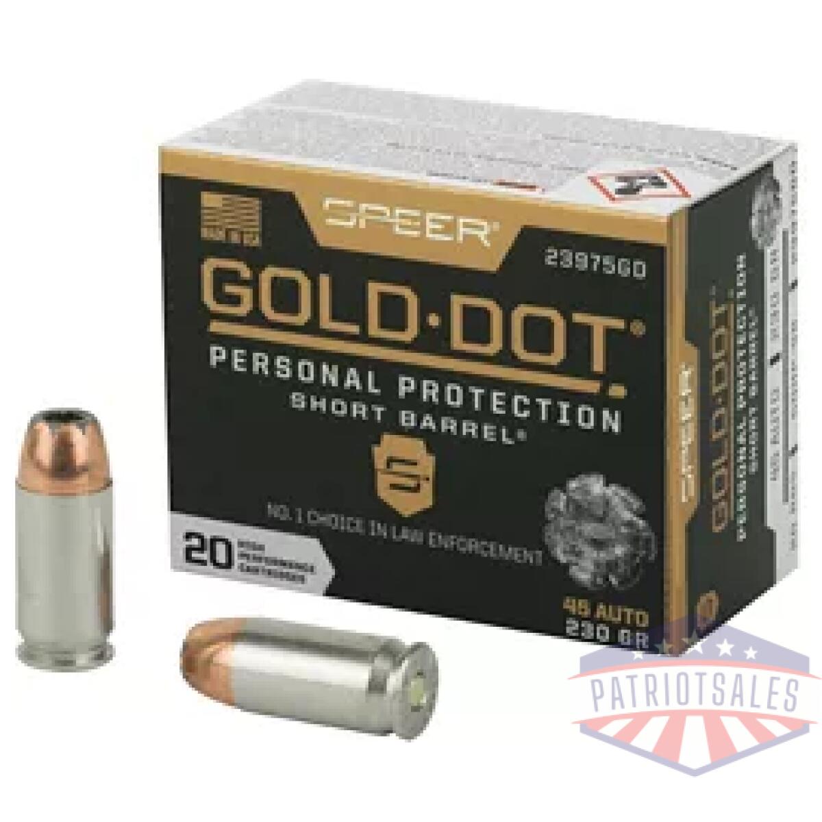 Cci23975gd_1. Webp - spr gold dot 45acp 230g hp sb 20/200 - cci23975gd 1