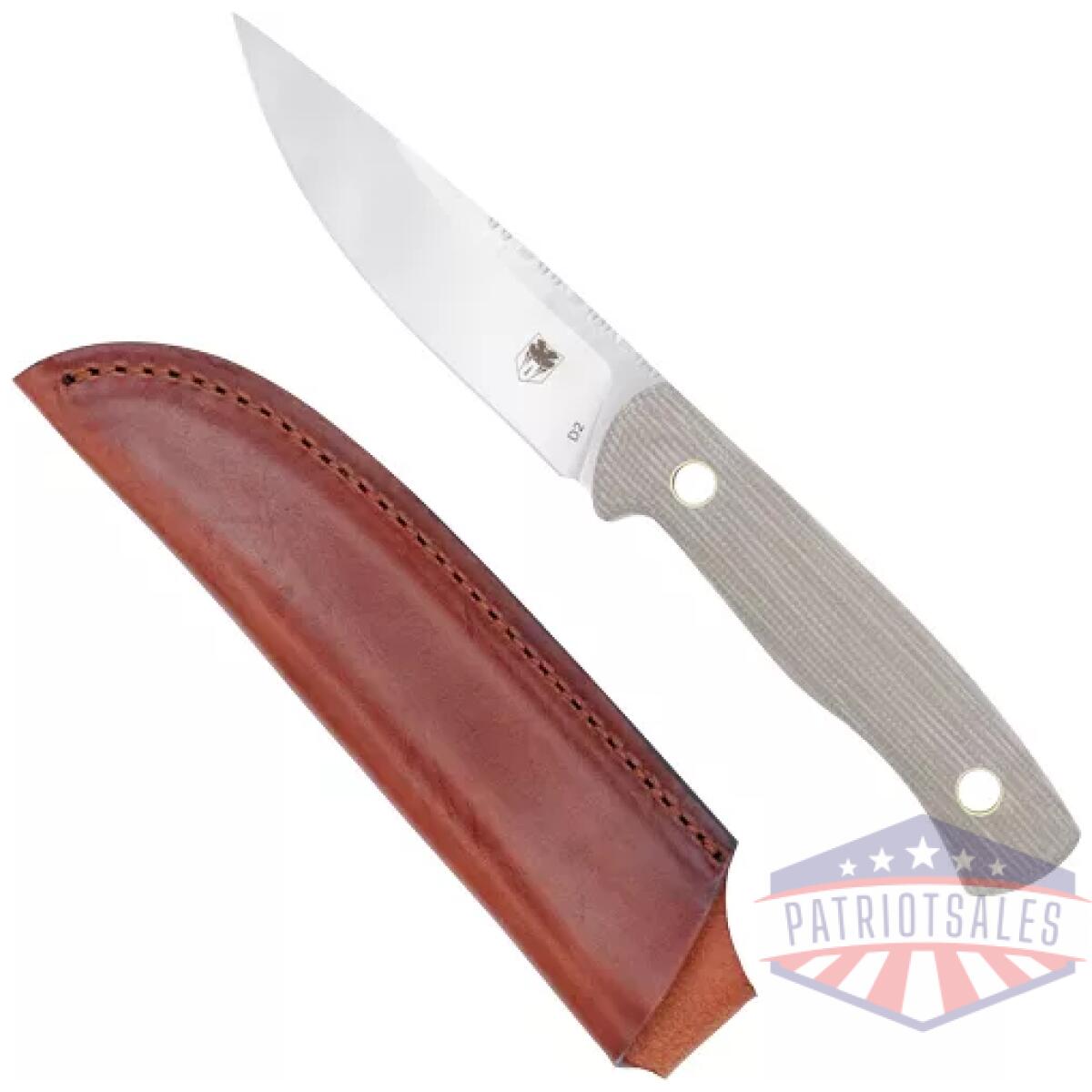 Ctkmntan. Webp - cobratec koonsman 4" fixed bld - tan d2 w/leather sheath - ctkmntan