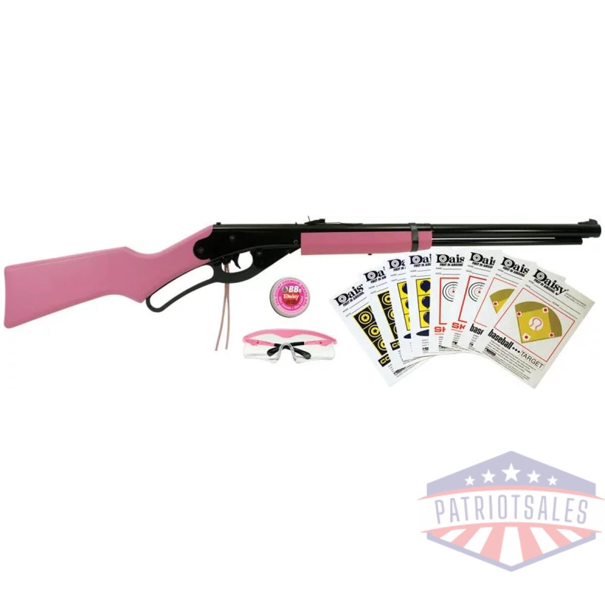 D4998. Webp - daisy 1999 pink lever action - carbine bb shooting fun kit - d4998