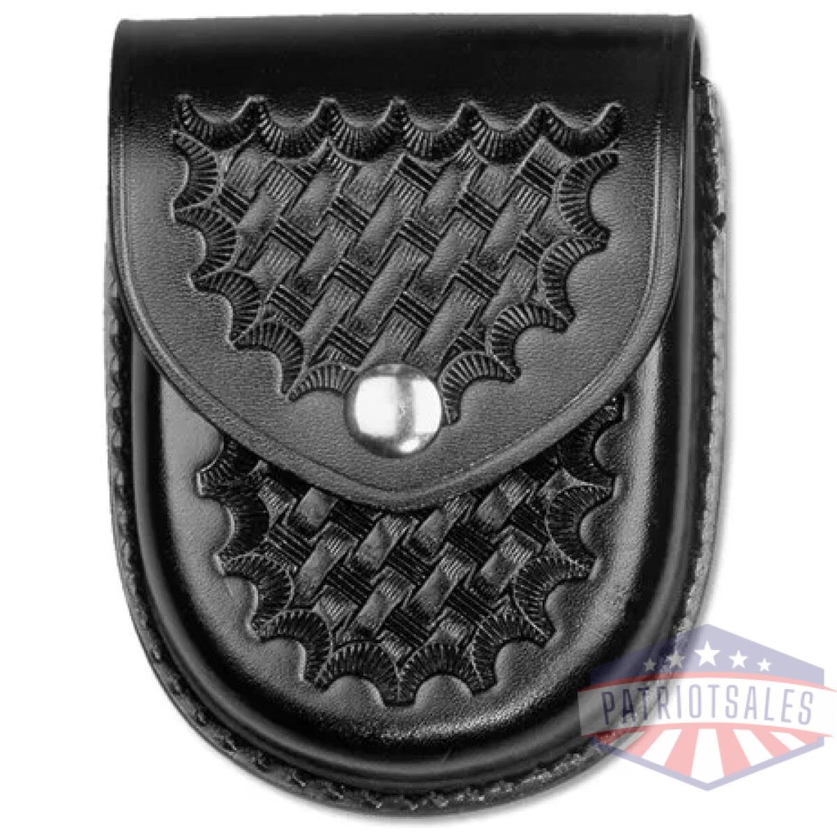 Dty-8121n. Webp - basketweave leather round bottom closed single cuff case - dty 8121n