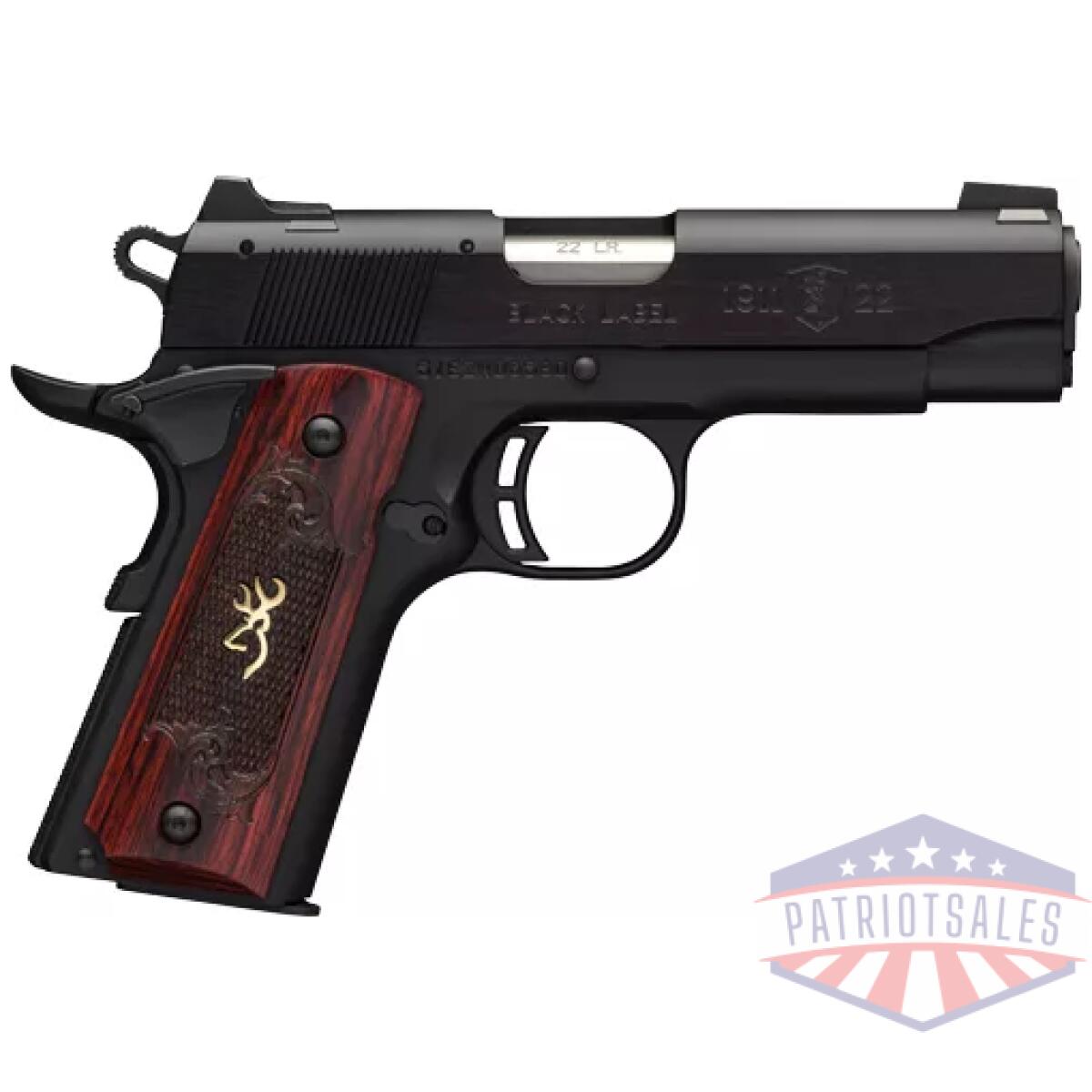 G051852490_1. Webp - browning 1911-22 medallion - compact 22lr 3. 6"fs blk/rswd - g051852490 1