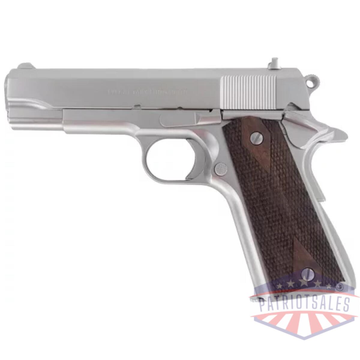 G10100117. Webp - tisas 1911 tank commandr 9mm - 4. 25" bbl wood grip 9rd nickel - g10100117