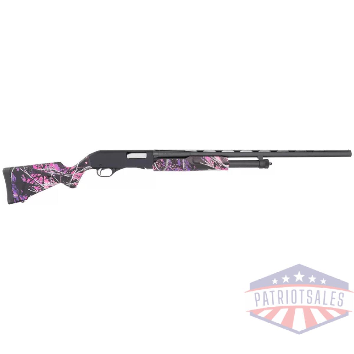 G22560. Webp - stevens 320 field 20ga youth - 26"vr 3" blued/muddy girl camo - g22560