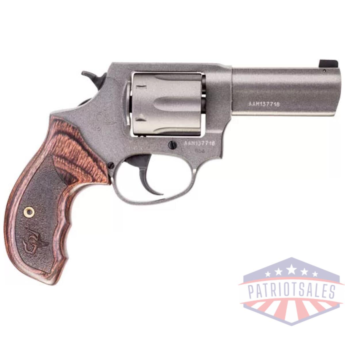 G28563cns. Webp - taurus 856 38spl 3" ngt sgt - tungsten cerakote wood grip - g28563cns