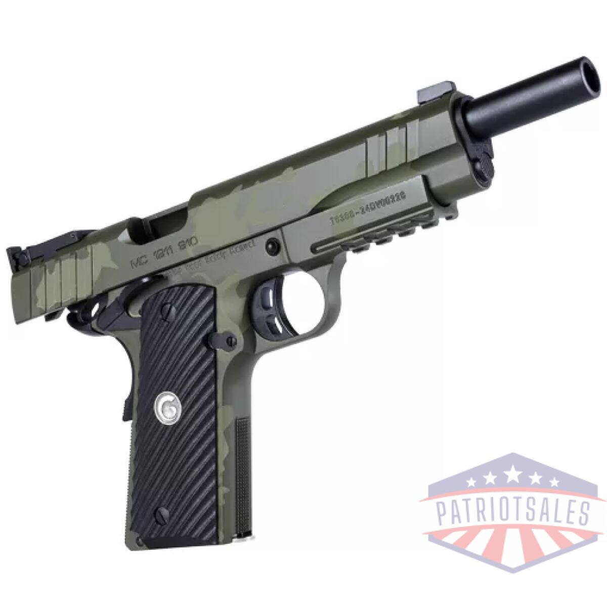 G390612_cocked. Webp - girsan mc1911s hunter 10mm - govt 9rd od green camo - g390612 cocked