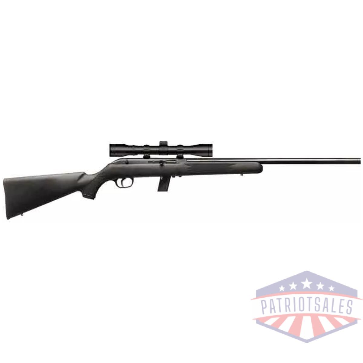 G45100. Webp - savage 64fvxp 22lr 21" hb - w/3-9x40 blue/black synthetic - g45100