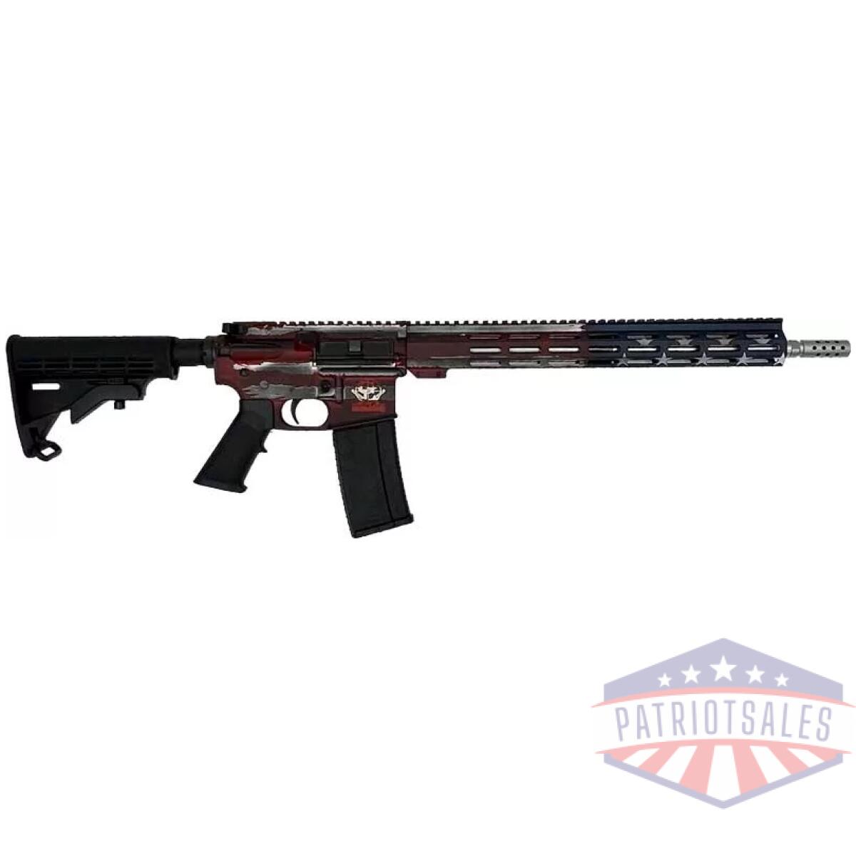 Gl15223ssfamf. Webp - glfa ar15 battleworn 223 wylde - 16" s/s bbl american flag - gl15223ssfamf