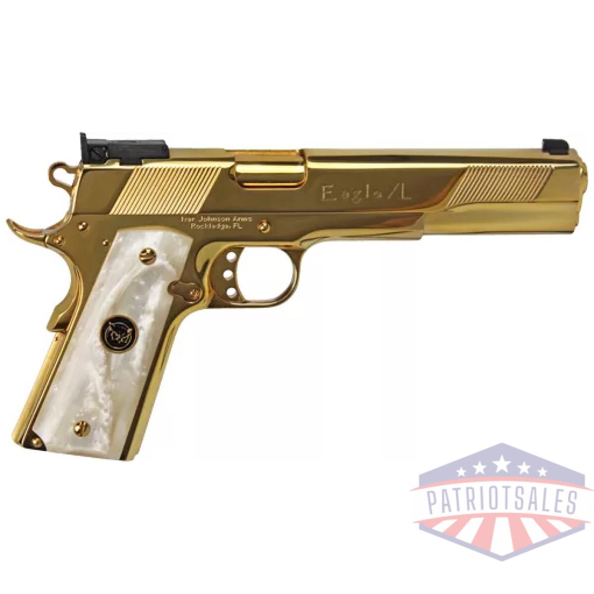 Gxl45npwp. Webp - iver johnson eagle xl - 45acp 6" 24k gold white pearl - gxl45npwp