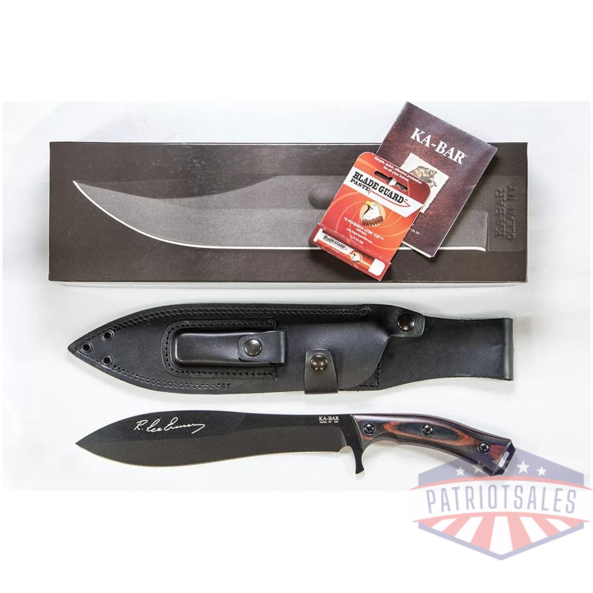 Ka-5300. Webp - gunny knifeblack leather sheath, str edge - ka 5300