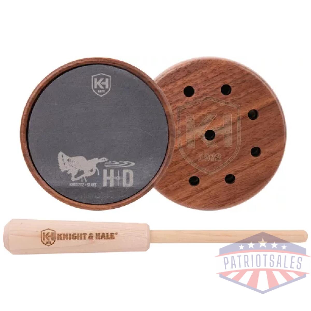 Kht0202. Webp - knight and hale slate pot call - walnut/black slate - kht0202