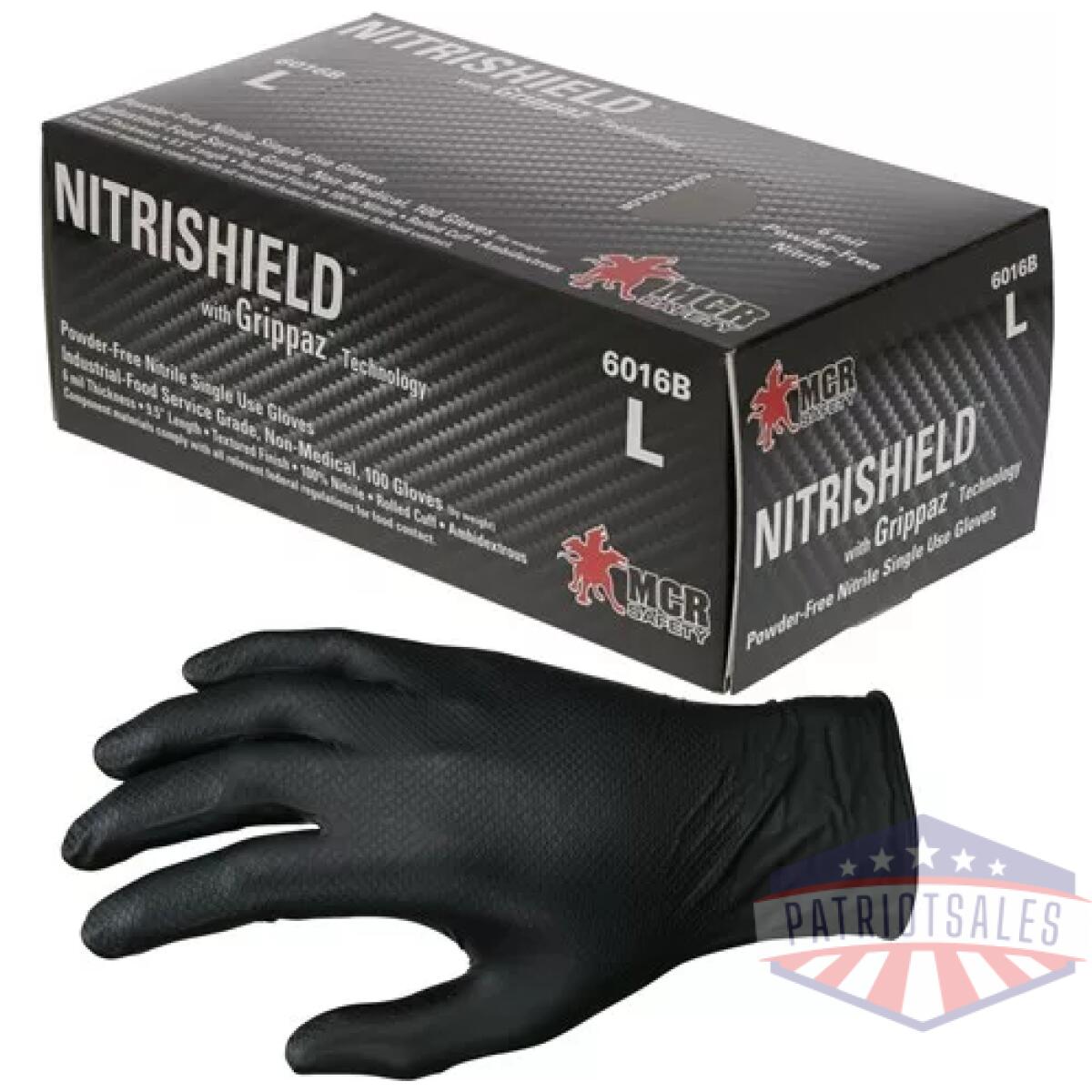 Mcr-6016bl. Webp - black 6 mil texture nitrile pf disp - mcr 6016bl