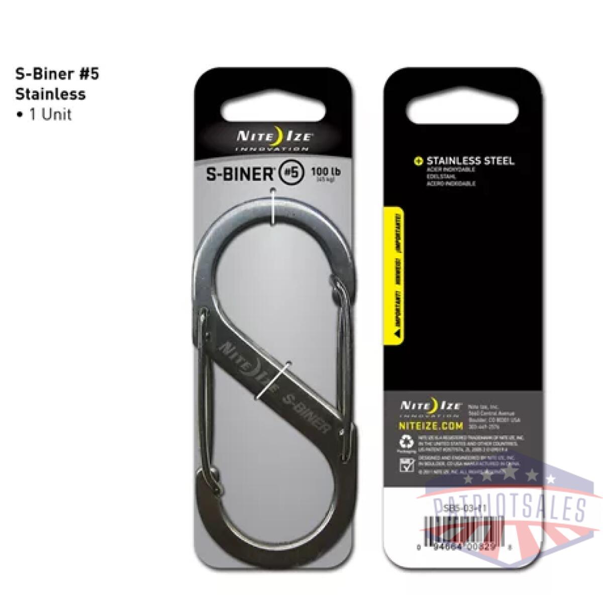 Nisb5-03-11. Webp - dual carabiner stainless steel - nisb5 03 11