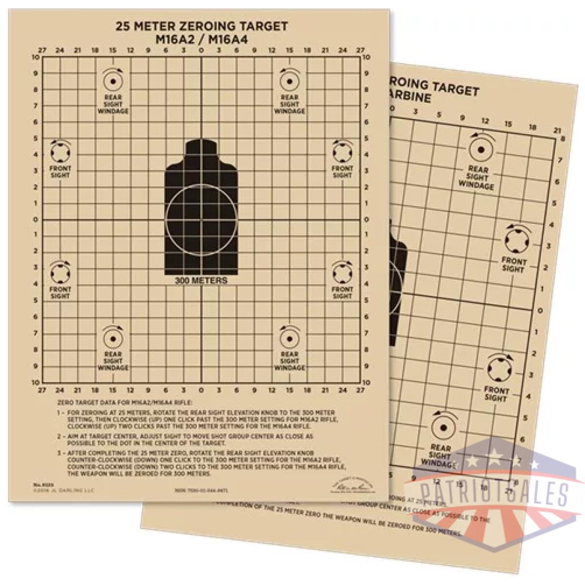 Rir-9125. Webp - 25m zeroing target - m16a2, m16a4, m4 carbine - rir 9125