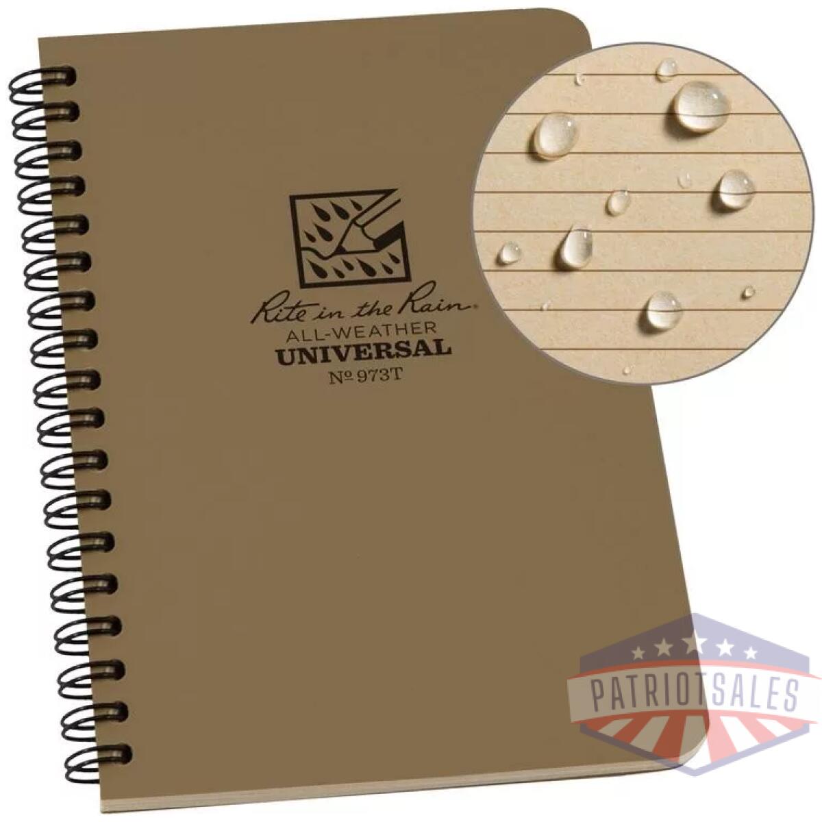 Rir-973t. Webp - universal side spiral notebook - tan - rir 973t