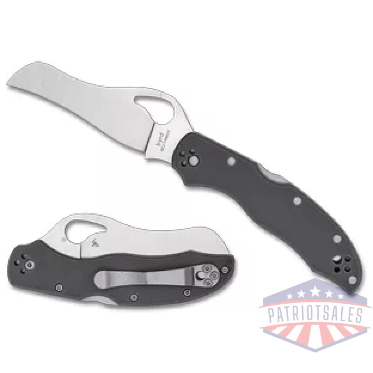 Spyby24gpgy_1. Webp - spyderco gooney 3. 46" gray - spyby24gpgy 1